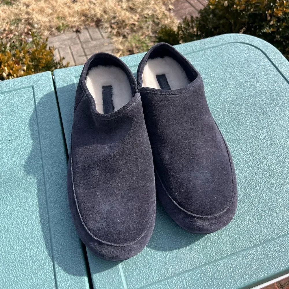 Vince Suede Shearling Lined Slip-On Shoes